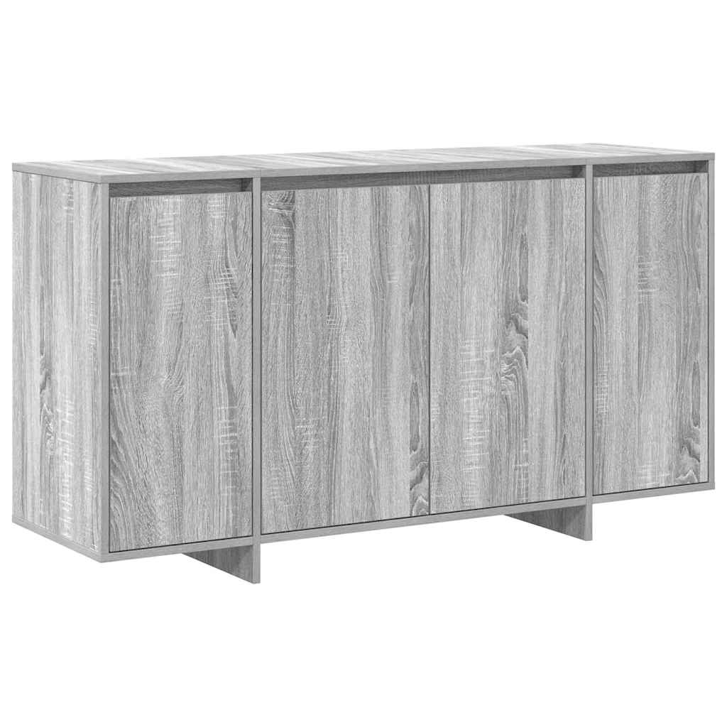 Sideboard Grå Sonoma-eg 135 X 41 X 69 Cm Konstrueret Træ - Billede 2