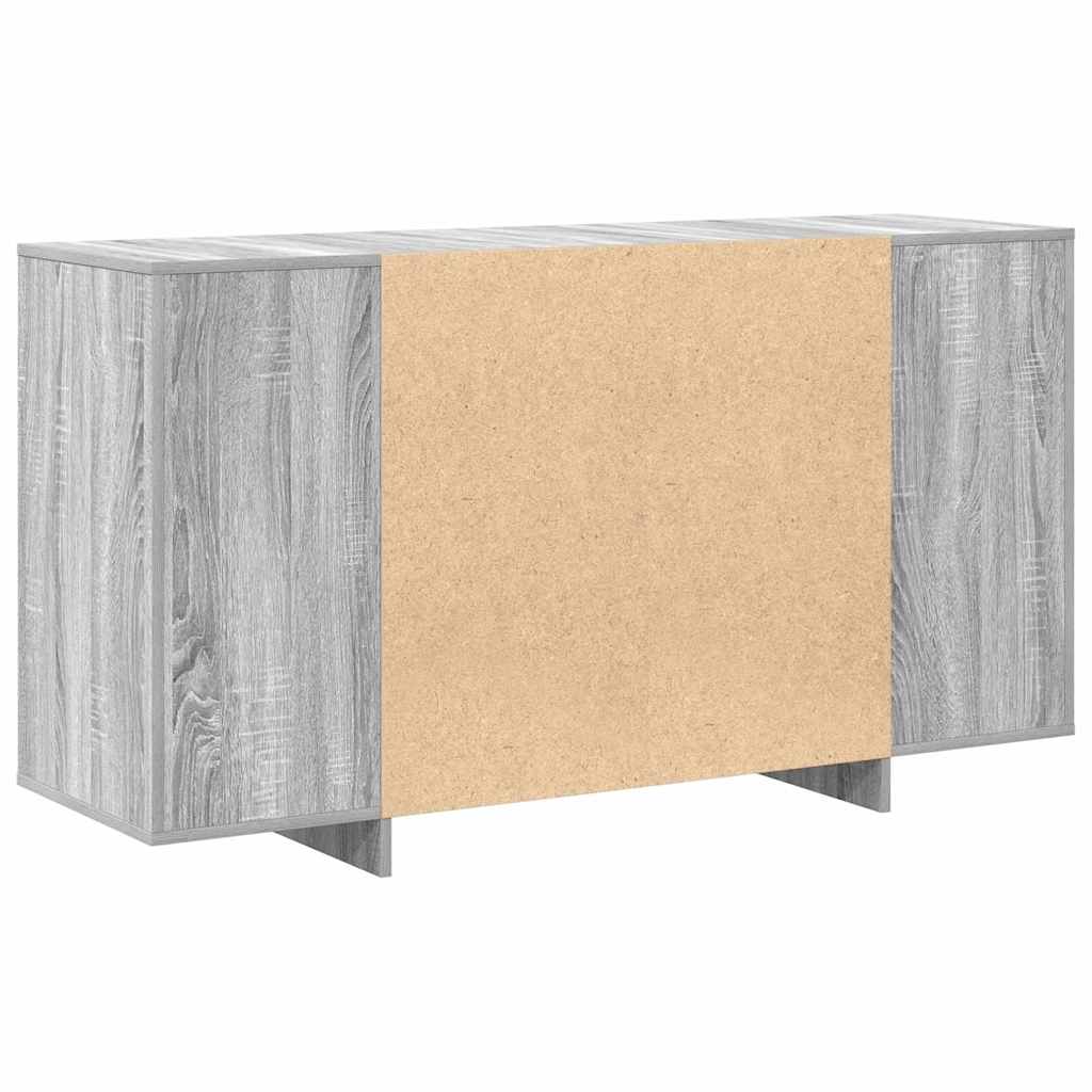 Sideboard Grå Sonoma-eg 135 X 41 X 69 Cm Konstrueret Træ - Billede 8