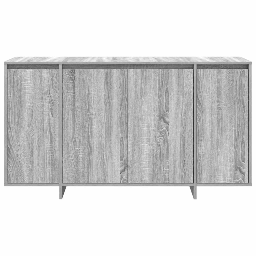 Sideboard Grå Sonoma-eg 135 X 41 X 69 Cm Konstrueret Træ - Billede 6