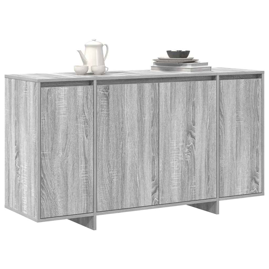 Sideboard Grå Sonoma-eg 135 X 41 X 69 Cm Konstrueret Træ - Billede 3