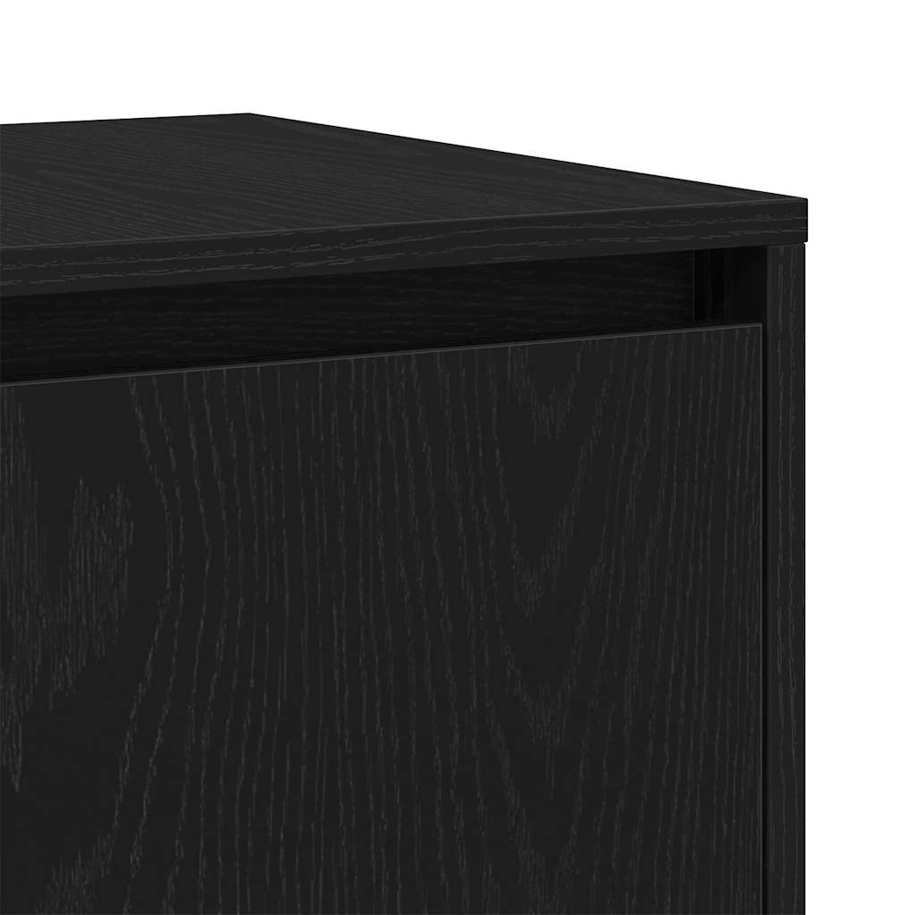 Sideboard Sort Eg 135 X 41 X 69 Cm Konstrueret Træ - Billede 9