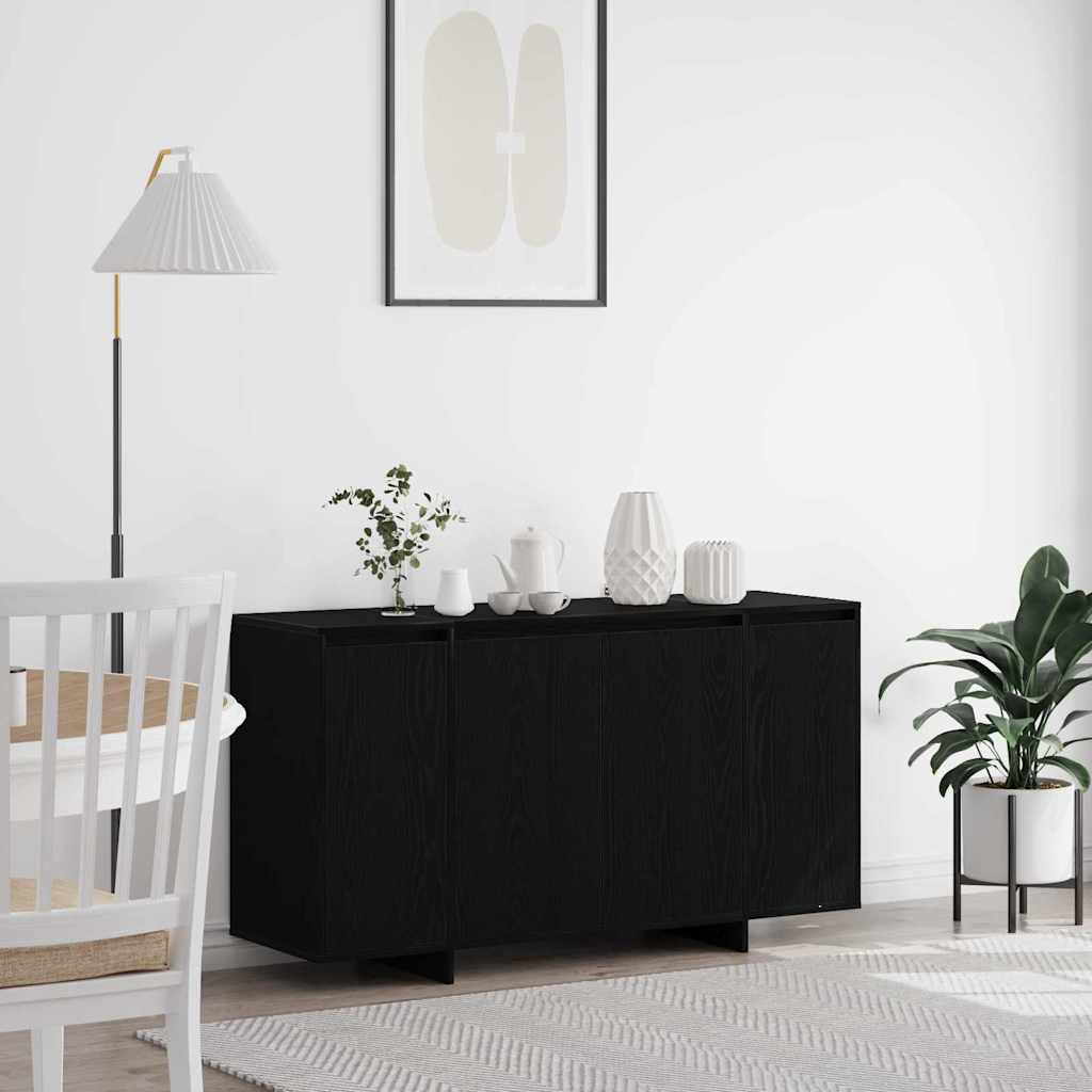 Sideboard Sort Eg 135 X 41 X 69 Cm Konstrueret Træ - Hovedbillede