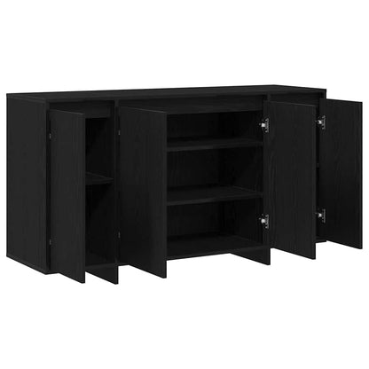 Sideboard Sort Eg 135 X 41 X 69 Cm Konstrueret Træ - Billede 5