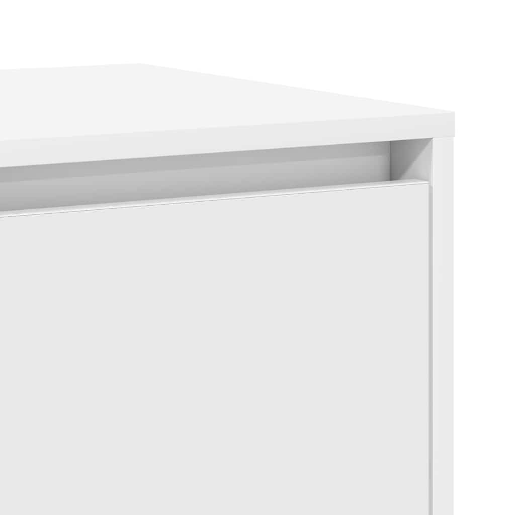 Sideboard Hvid 120 X 41 X 75 Cm Konstrueret Træ - Billede 9