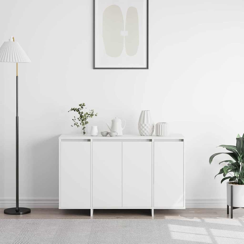 Sideboard Hvid 120 X 41 X 75 Cm Konstrueret Træ - Billede 4