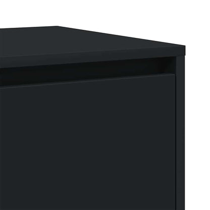 Sideboard Sort 120 X 41 X 75 Cm Konstrueret Træ - Billede 9
