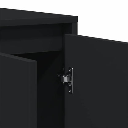 Sideboard Sort 120 X 41 X 75 Cm Konstrueret Træ - Billede 10