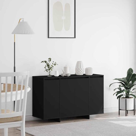Sideboard Sort 120 X 41 X 75 Cm Konstrueret Træ - Hovedbillede
