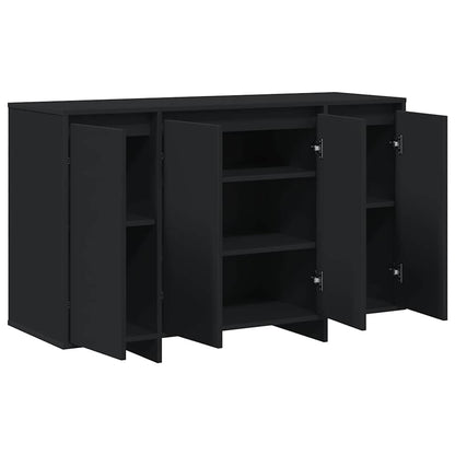 Sideboard Sort 120 X 41 X 75 Cm Konstrueret Træ - Billede 5