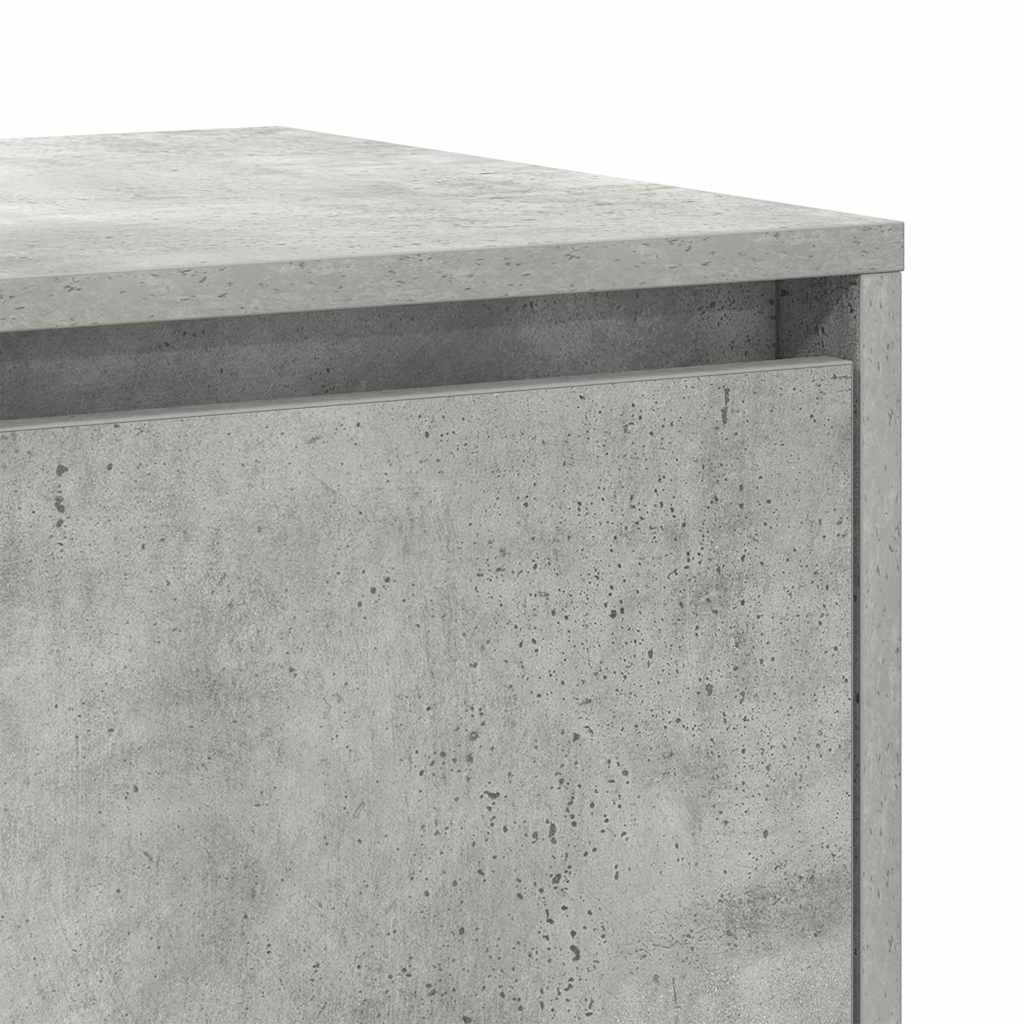 Sideboard Betongrå 120 X 41 X 75 Cm Konstrueret Træ - Billede 9