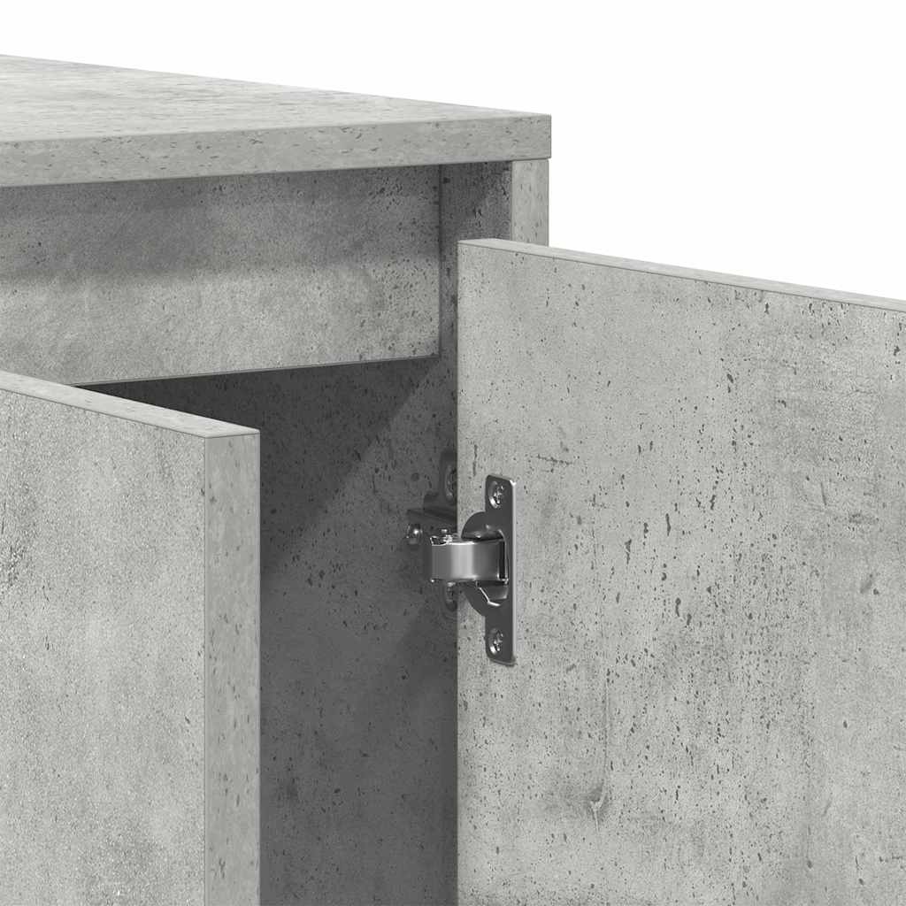 Sideboard Betongrå 120 X 41 X 75 Cm Konstrueret Træ - Billede 10