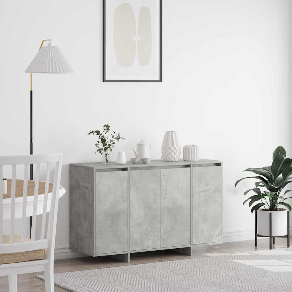 Sideboard Betongrå 120 X 41 X 75 Cm Konstrueret Træ - Hovedbillede