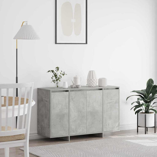 Sideboard Betongrå 120 X 41 X 75 Cm Konstrueret Træ - Hovedbillede