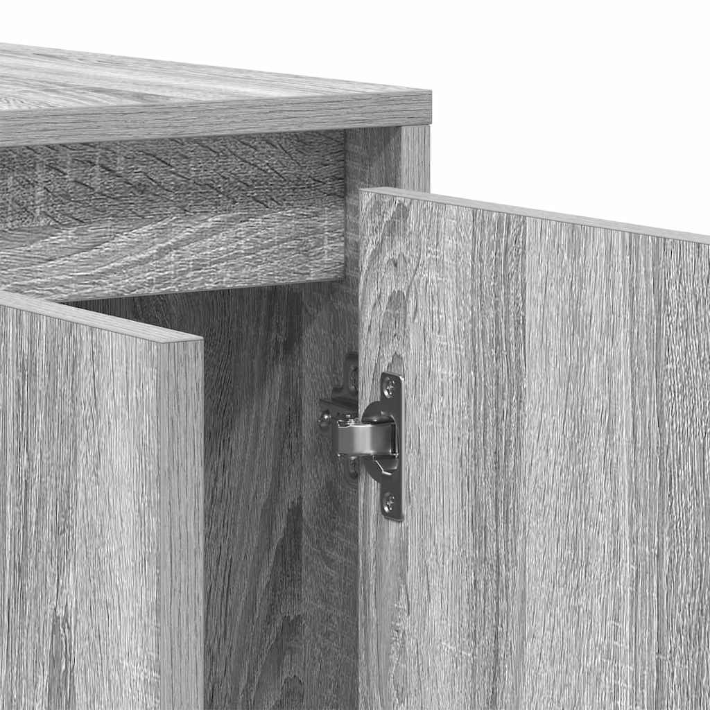Sideboard Grå Sonoma-eg 120 X 41 X 75 Cm Konstrueret Træ - Billede 10
