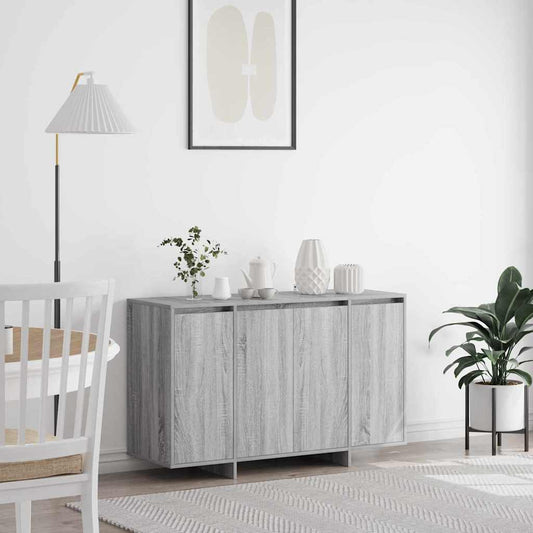 Sideboard Grå Sonoma-eg 120 X 41 X 75 Cm Konstrueret Træ - Hovedbillede
