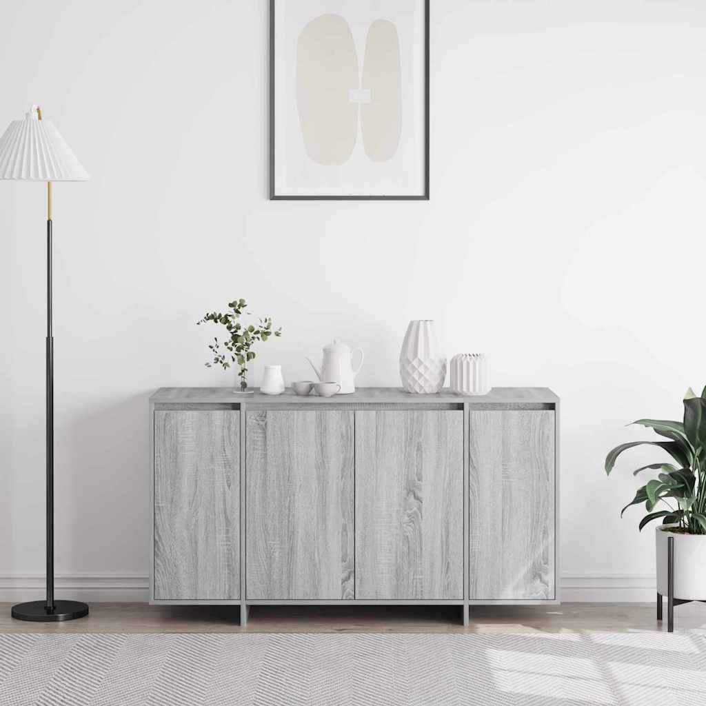 Sideboard Grå Sonoma-eg 120 X 41 X 75 Cm Konstrueret Træ - Billede 4