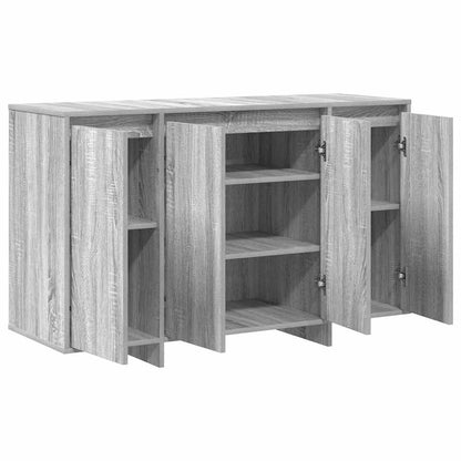 Sideboard Grå Sonoma-eg 120 X 41 X 75 Cm Konstrueret Træ - Billede 5