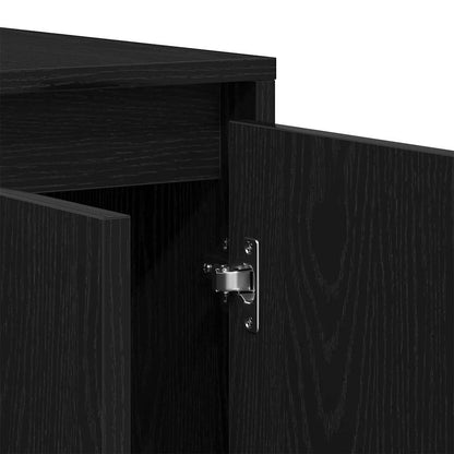 Sideboard Sort Eg 120 X 41 X 75 Cm Konstrueret Træ - Billede 10
