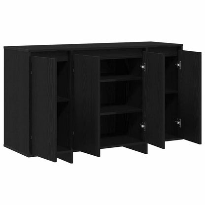 Sideboard Sort Eg 120 X 41 X 75 Cm Konstrueret Træ - Billede 5