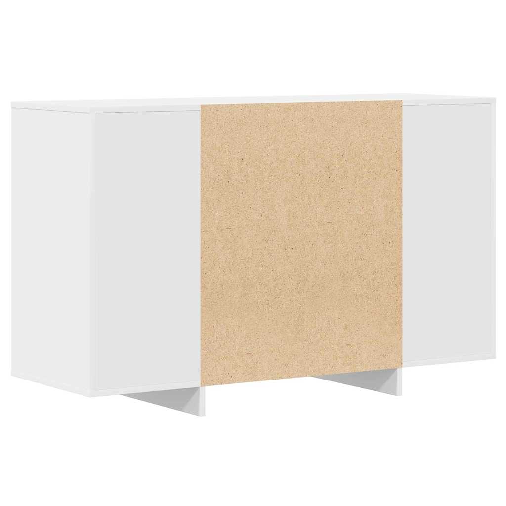 Sideboard Med Skuffe Hvid 120 X 41 X 75 Cm Konstrueret Træ - Billede 8