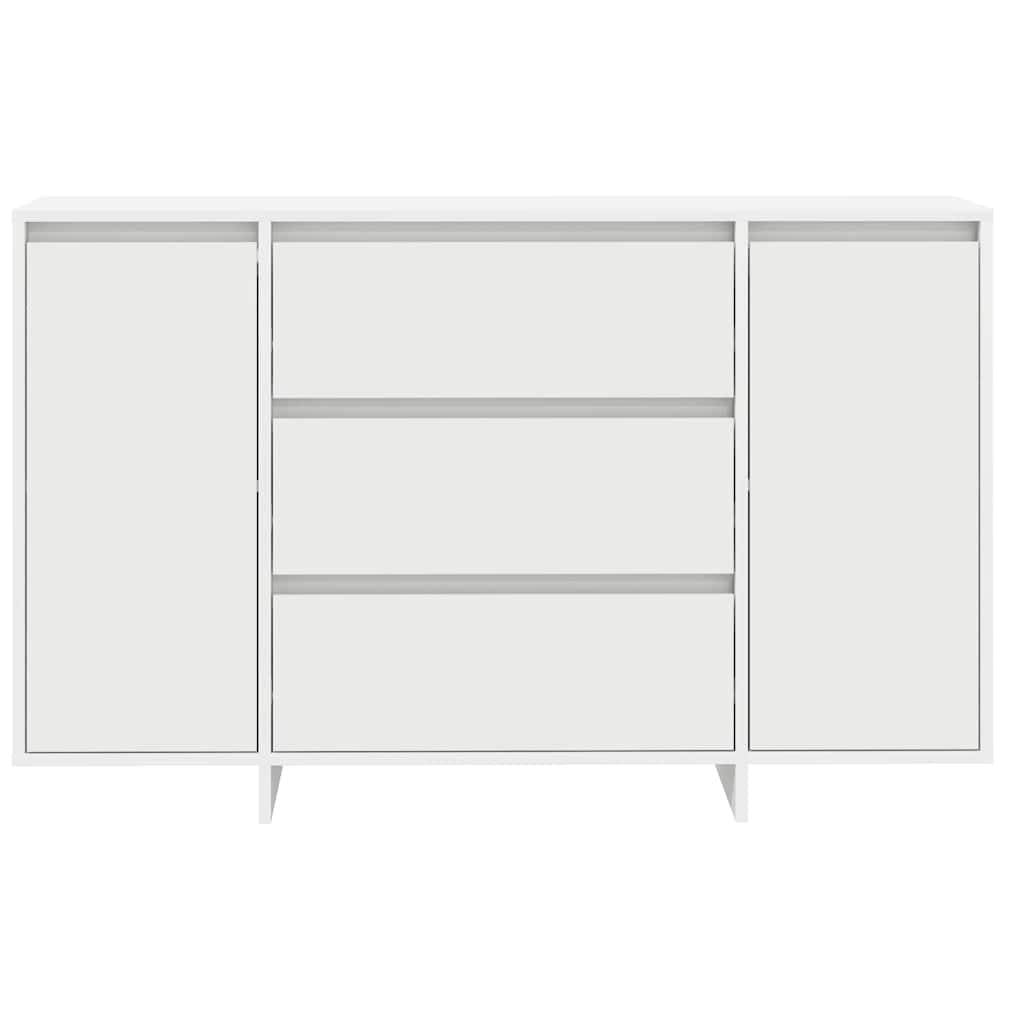 Sideboard Med Skuffe Hvid 120 X 41 X 75 Cm Konstrueret Træ - Billede 6