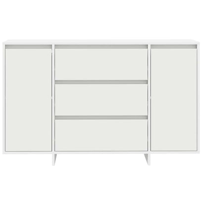 Sideboard Med Skuffe Hvid 120 X 41 X 75 Cm Konstrueret Træ - Billede 6