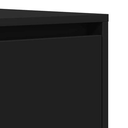 Sideboard Med Skuffe Sort 120 X 41 X 75 Cm Konstrueret Træ - Billede 9