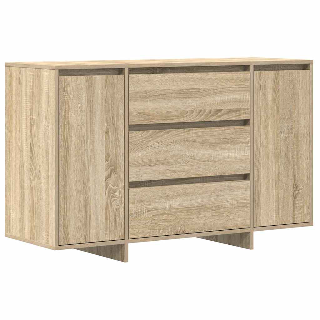 Sideboard Med Skuffe Sonoma-eg 120 X 41 X 75 Cm Konstrueret Træ - Billede 2