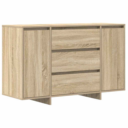 Sideboard Med Skuffe Sonoma-eg 120 X 41 X 75 Cm Konstrueret Træ - Billede 2