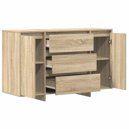 Sideboard Med Skuffe Sonoma-eg 120 X 41 X 75 Cm Konstrueret Træ - Billede 5