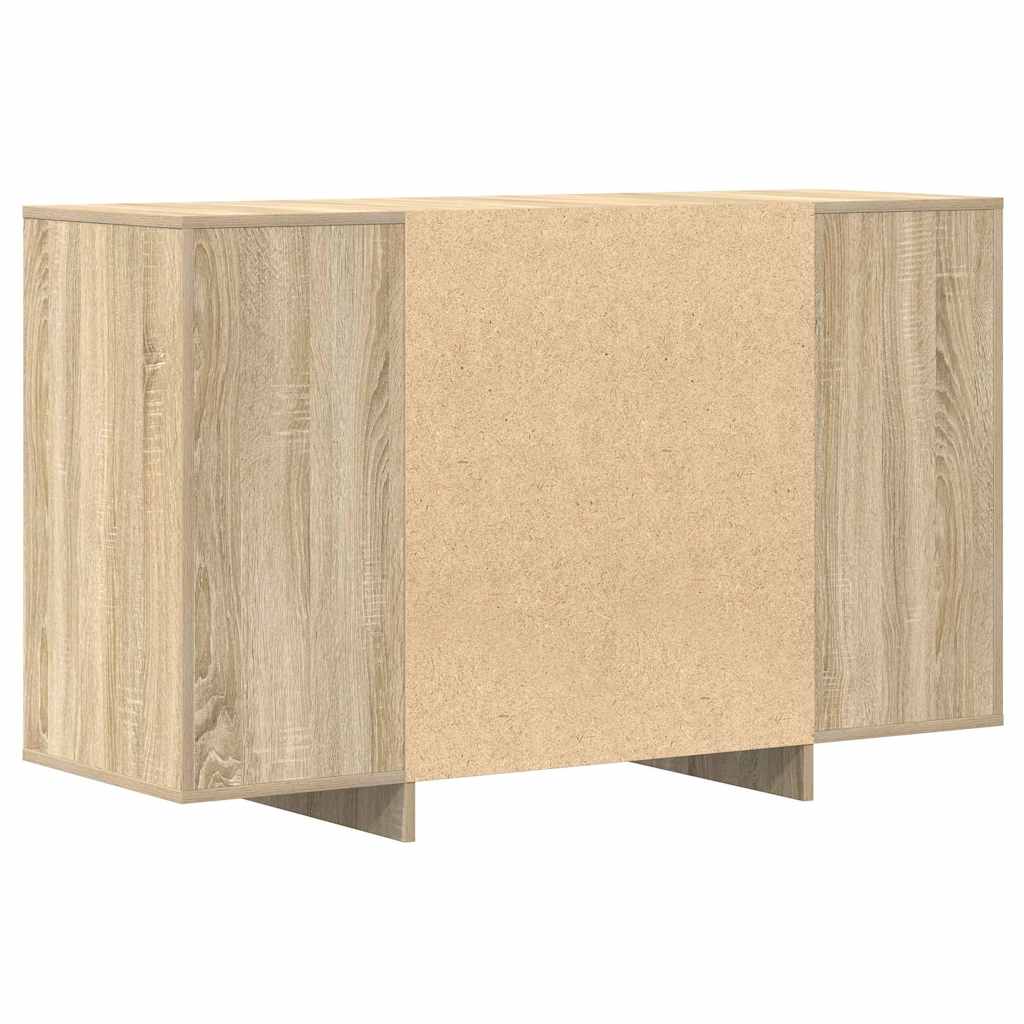 Sideboard Med Skuffe Sonoma-eg 120 X 41 X 75 Cm Konstrueret Træ - Billede 8