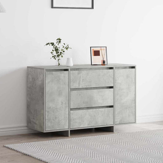 Sideboard Med Skuffe Betongrå 120 X 41 X 75 Cm Konstrueret Træ - Hovedbillede