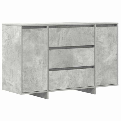 Sideboard Med Skuffe Betongrå 120 X 41 X 75 Cm Konstrueret Træ - Billede 2