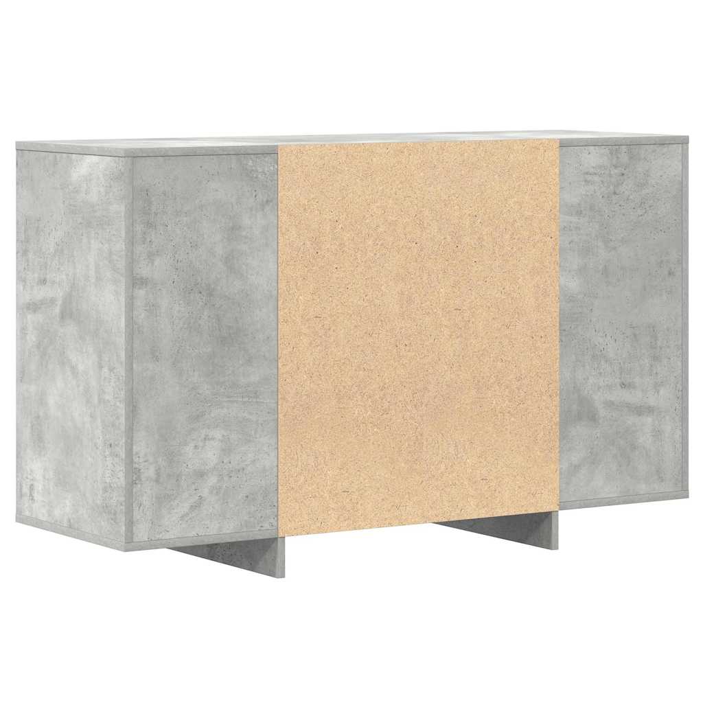 Sideboard Med Skuffe Betongrå 120 X 41 X 75 Cm Konstrueret Træ - Billede 8
