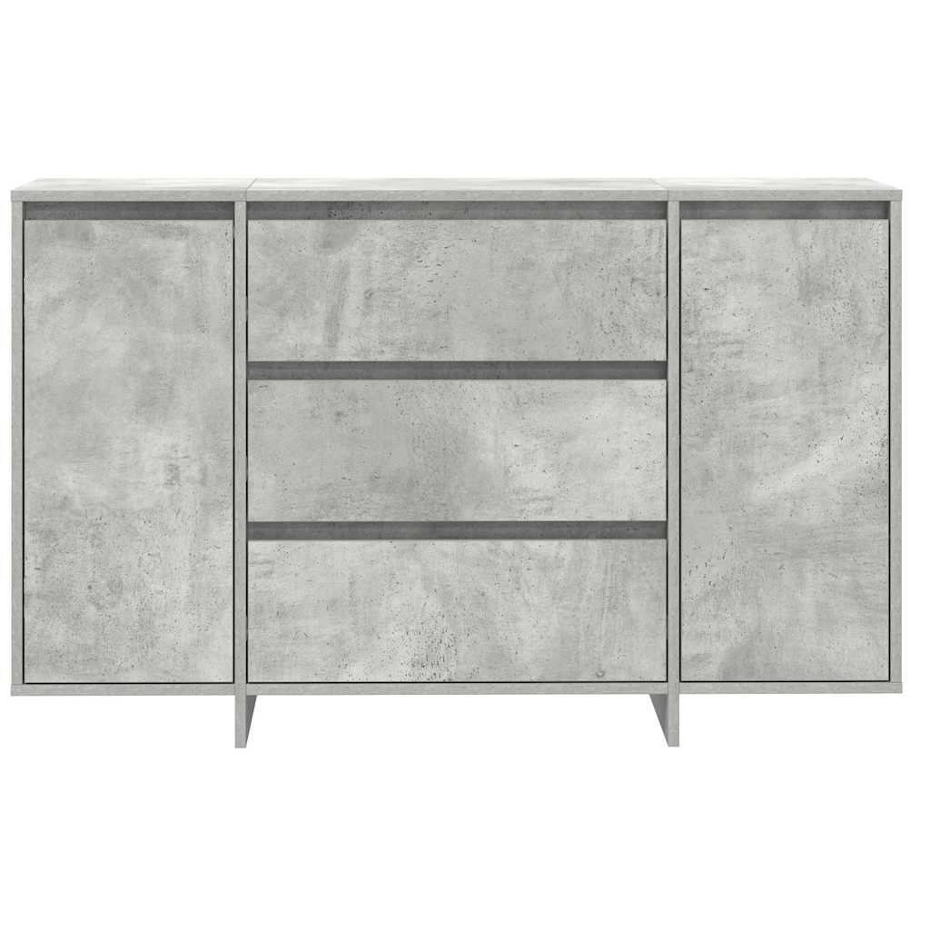 Sideboard Med Skuffe Betongrå 120 X 41 X 75 Cm Konstrueret Træ - Billede 6