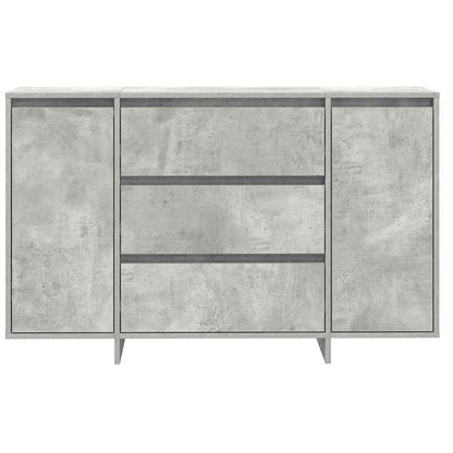 Sideboard Med Skuffe Betongrå 120 X 41 X 75 Cm Konstrueret Træ - Billede 6