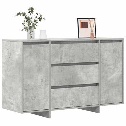 Sideboard Med Skuffe Betongrå 120 X 41 X 75 Cm Konstrueret Træ - Billede 3