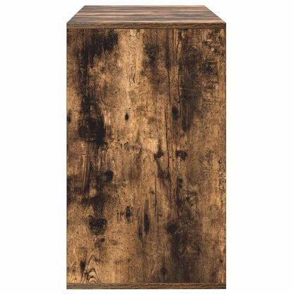 Sideboard Med Skuffe Røget Eg 120 X 41 X 75 Cm Konstrueret Træ - Billede 7
