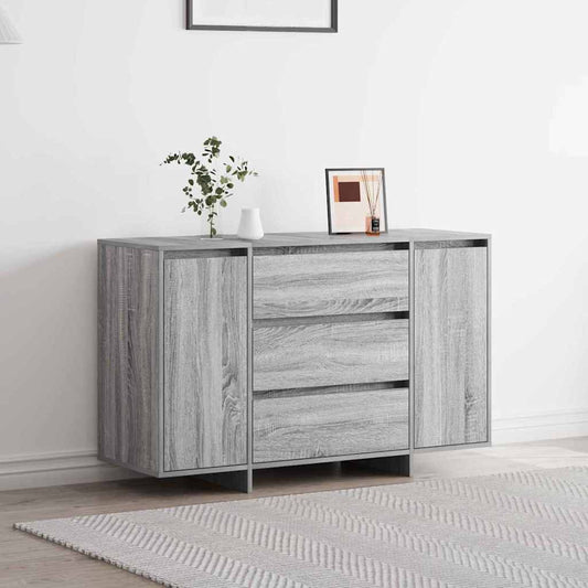 Sideboard Grå Sonoma-eg 120 X 41 X 75 Cm Konstrueret Træ - Hovedbillede
