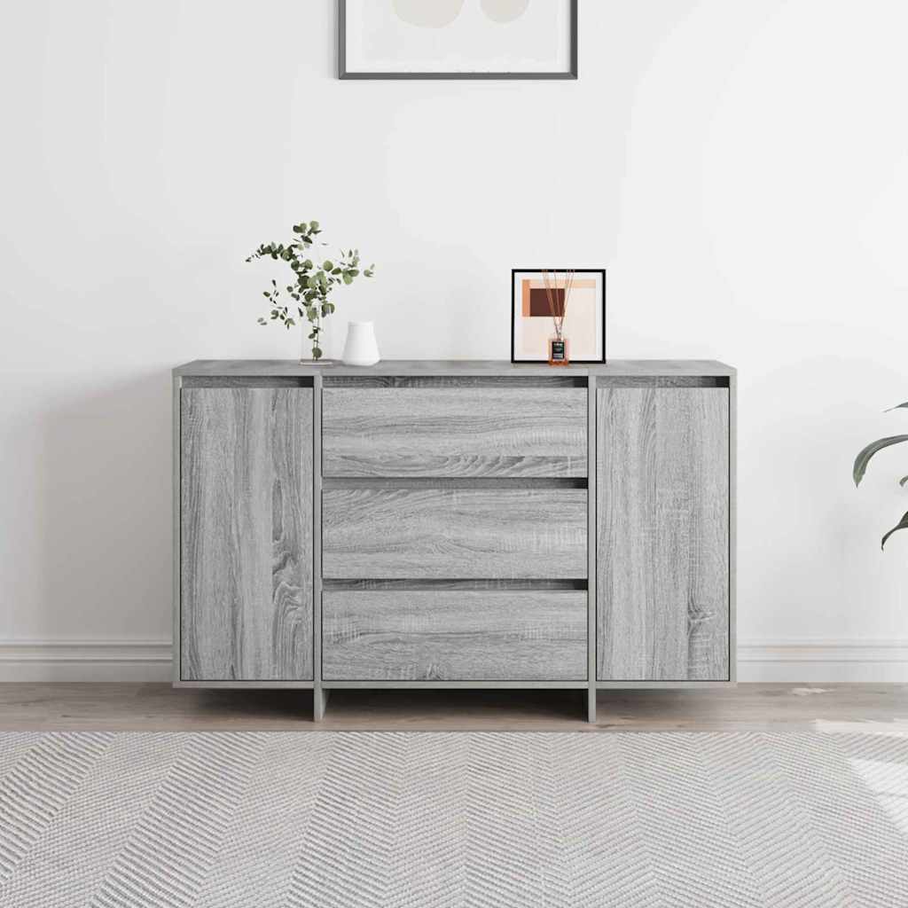 Sideboard Grå Sonoma-eg 120 X 41 X 75 Cm Konstrueret Træ - Billede 4