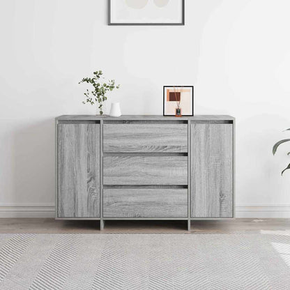 Sideboard Grå Sonoma-eg 120 X 41 X 75 Cm Konstrueret Træ - Billede 4