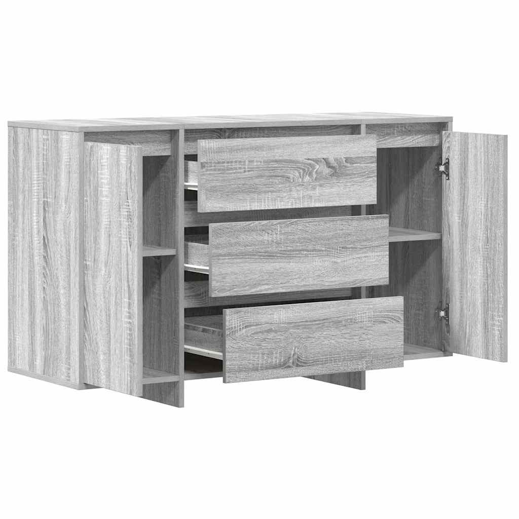 Sideboard Grå Sonoma-eg 120 X 41 X 75 Cm Konstrueret Træ - Billede 5