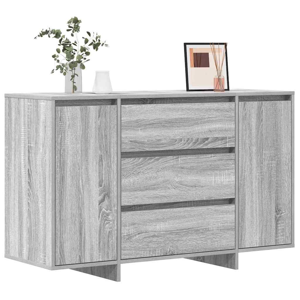 Sideboard Grå Sonoma-eg 120 X 41 X 75 Cm Konstrueret Træ - Billede 3