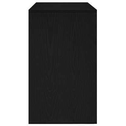 Sideboard Med Skuffe Sort Eg 120 X 41 X 75 Cm Konstrueret Træ - Billede 7