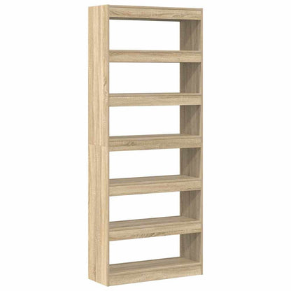 Bogreol Med Hylde Sonoma-eg 80 X 30 X 198 Cm Konstrueret Træ - Billede 2
