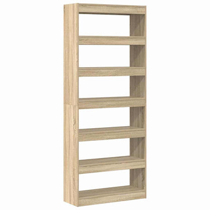 Bogreol Med Hylde Sonoma-eg 80 X 30 X 198 Cm Konstrueret Træ - Billede 7