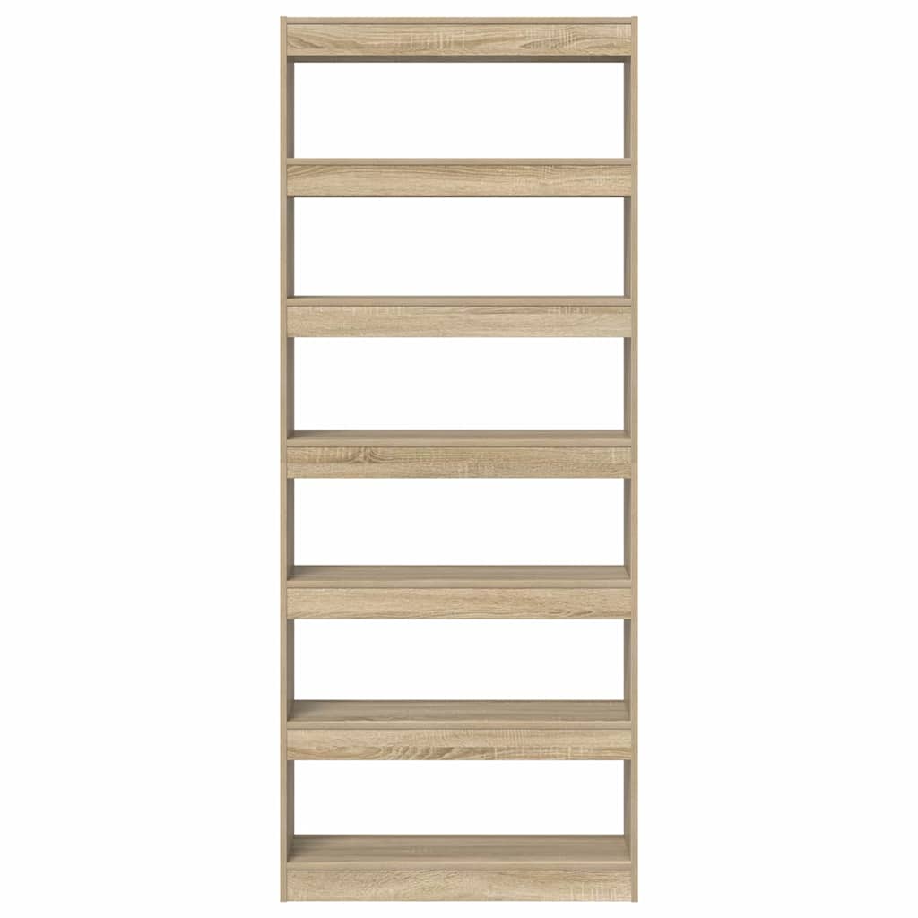 Bogreol Med Hylde Sonoma-eg 80 X 30 X 198 Cm Konstrueret Træ - Billede 5