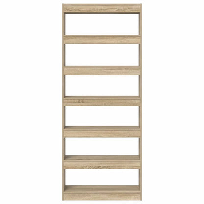 Bogreol Med Hylde Sonoma-eg 80 X 30 X 198 Cm Konstrueret Træ - Billede 5