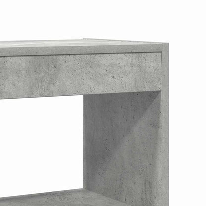 Bogreol Med Hylde Betongrå 80 X 30 X 198 Cm Konstrueret Træ - Billede 8
