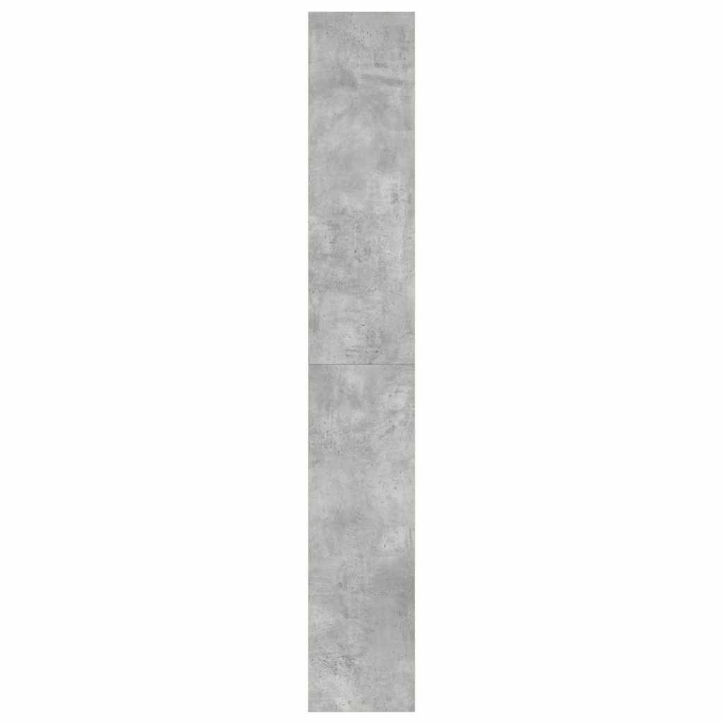 Bogreol Med Hylde Betongrå 80 X 30 X 198 Cm Konstrueret Træ - Billede 6
